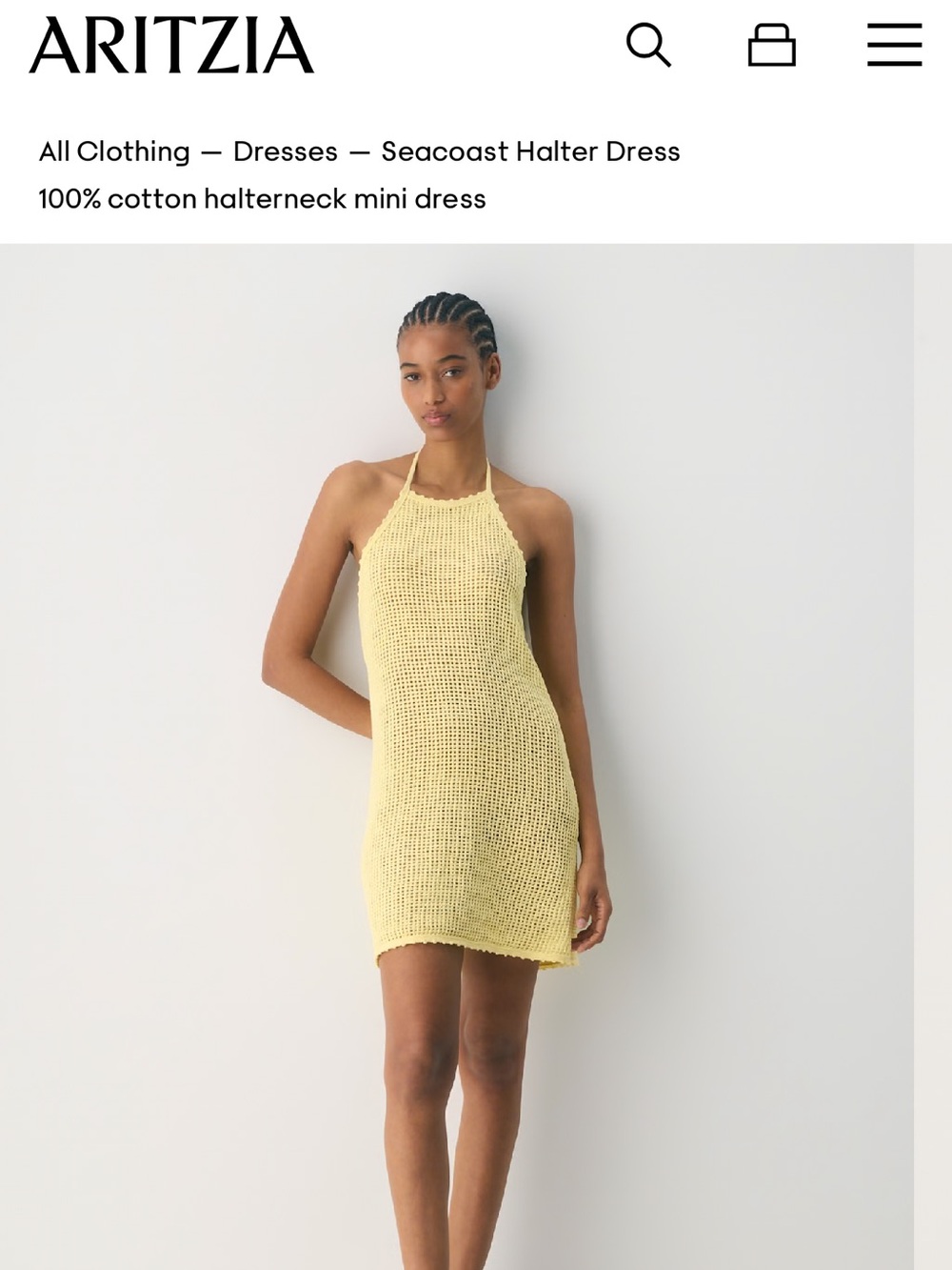 NWT Aritzia Seacoast Halter Dress